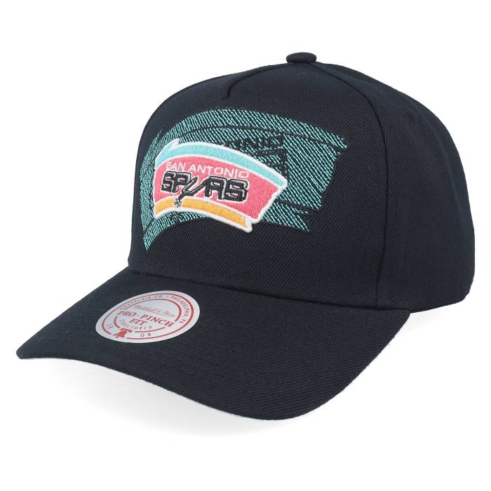 ミッチェル\u0026ネス Mitchell \u0026 Ness 【 San Antonio Spurs Tilted Pro Hwc Black A-Frame Adjustable Men Black 】 スパーズ 労働者階級 黒いこと 黒いこと メンズ 黒いこと 黒いこと