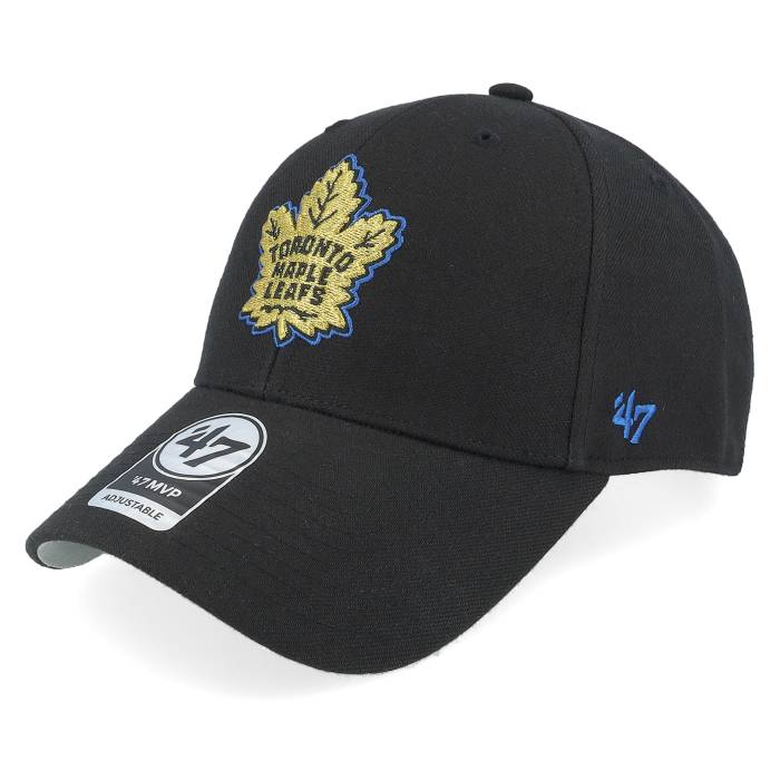 フォーティーセブンブランド 47 Brand 【 Toronto Maple Leafs Color Pop Metallic Mvp Black Adjustable Men Black 】 トロント 黒色 ブラック メンズ 黒色 ブラック|スニケス
