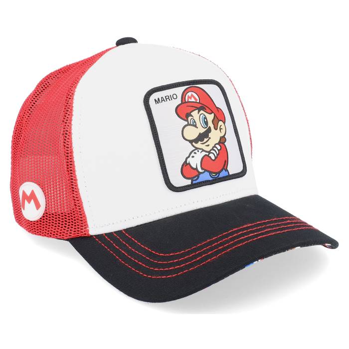 Capslab 【 Nintendo Super Mario Bros Mario White/Red/Black Trucker Men White 】 トラッカー メンズ 白色 ホワイト｜スニケス