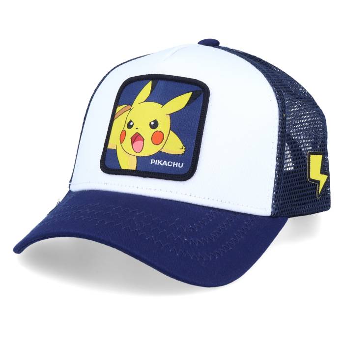 Capslab 【 Pokemon Pikachu White/Royal Trucker Men Blue 】 トラッカー メンズ 青色 ブルー|スニケス