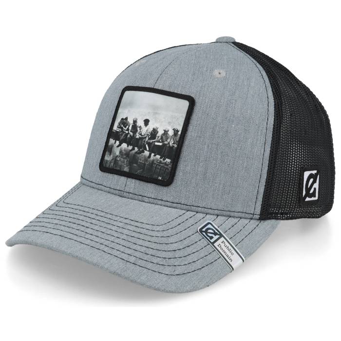 Public Domain 【 Lunch Atop A Skyscraper Grey/Black Trucker Men Grey 】 ランチ トラッカー メンズ 灰色 グレー|スニケス