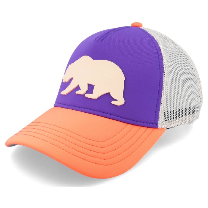 アメリカンニードル American Needle 【 Cali Riptide Valin Purple/Ivory/Sherbert Orange Trucker Men Purple 】 orange 橙・オレンジ トラッカー メンズ Purple 紫・パープル｜スニケス