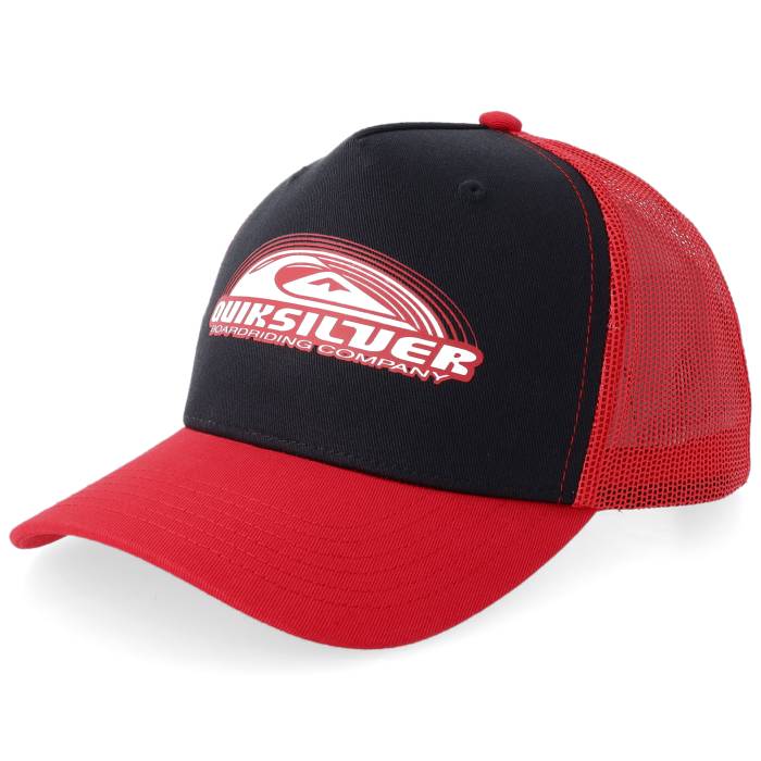クイックシルバー Quiksilver 【 Decades H Black/Salsa A-Frame Trucker Men Red / Black 】 トラッカー メンズ Red 赤・レッド 黒色 ブラック｜スニケス