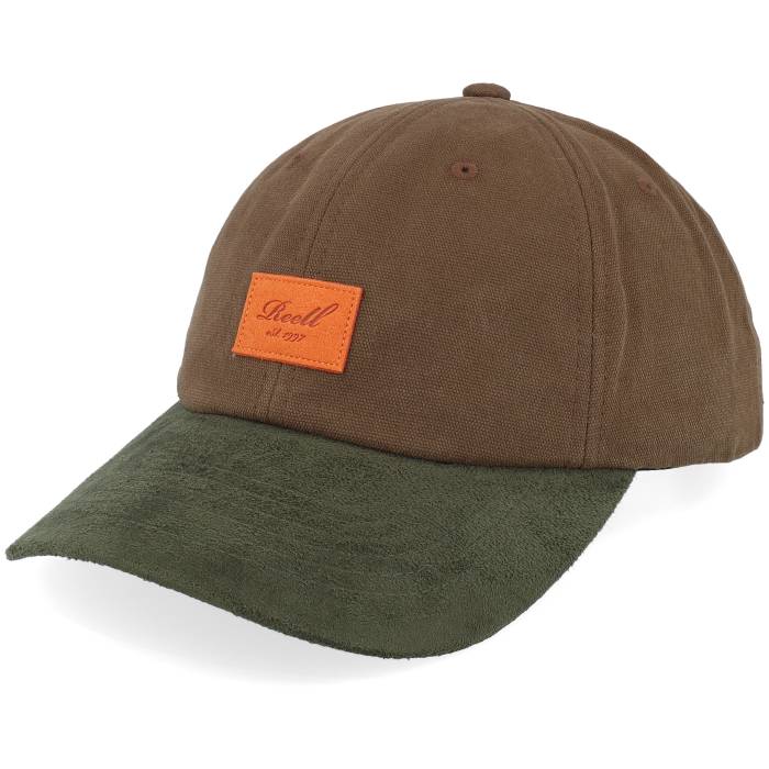 Reell 【 Arc Suede Cap Smoke Brown/Green Dad Cap Men Brown 】 スエード・スウェード キャップ 帽子 メンズ 茶色 ブラウン|スニケス