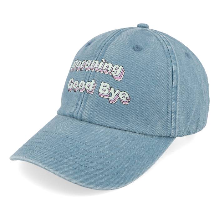 Scenes 【 Morsning Good Bye Denim Blue Dad Cap Men Blue 】 デニム 青色 ブルー キャップ 帽子 メンズ 青色 ブルー|スニケス