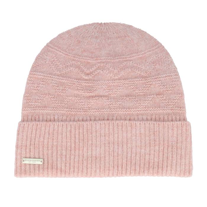 【★百貨店SALE★6/11夜夜中2時迄】Seeberger 【 Knit Beanie Rosewood Cuff Women Pink 】 編み物 旗がしら かぶり笠 レディース pink サクラ色