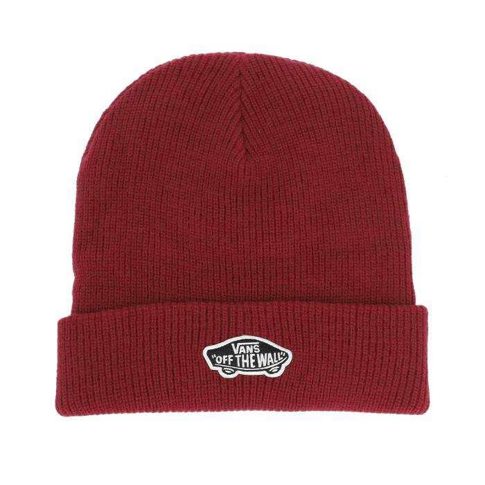 ヴァンズ Vans 【 Classic Beanie Bordeaux Cuff Men Red 】 クラシック キャップ 帽子 メンズ Red 赤・レッド|スニケス