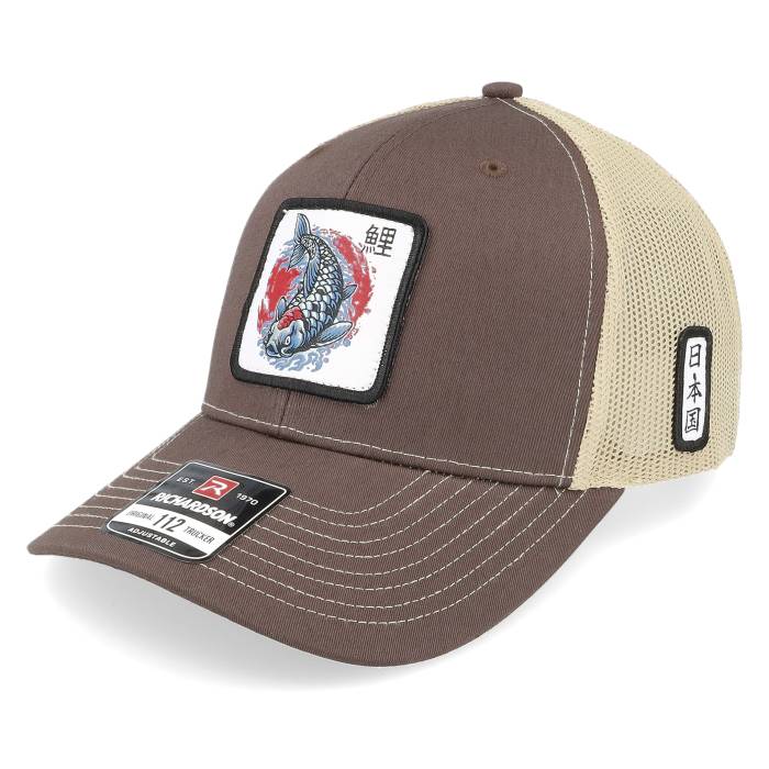 Yapan 【 Tancho Koi Fish 112 Split Brown/Khaki Trucker Men Brown 】 トラッカー メンズ 茶色 ブラウン｜スニケス