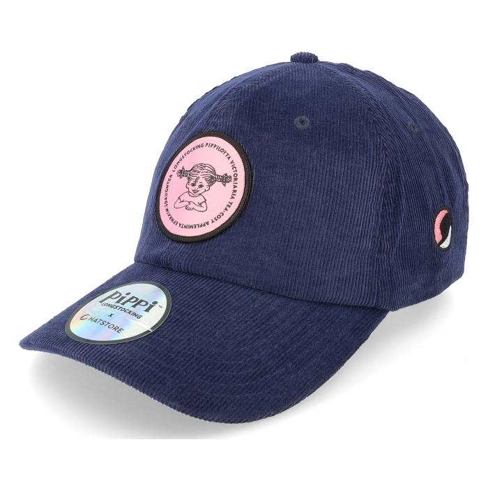 Pippi Longstocking 【 Pippilotta Navy/Pink Corduroy Dad Cap Men Blue 】 コーデュロイ キャップ 帽子 メンズ 青色 ブルー｜スニケス 14,839円
