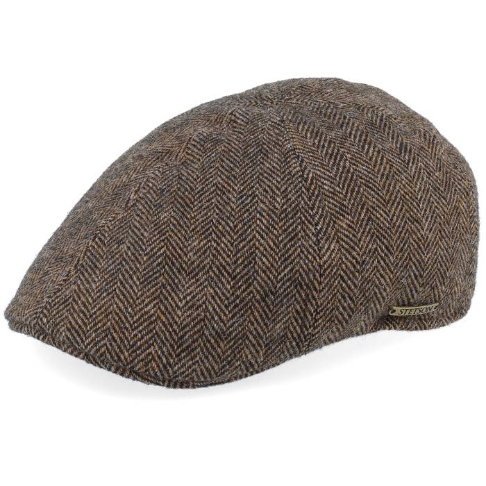 ステットソン Stetson 【 Texas Wool Herringbone Brown Flat Cap Men Brown 】 テキサス 茶色 ブラウン キャップ 帽子 メンズ 茶色 ブラウン|スニケス