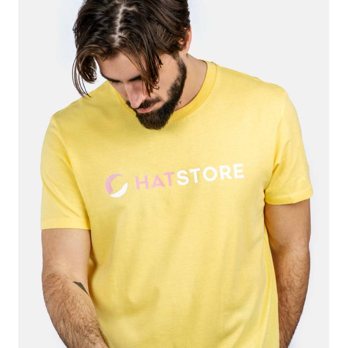 Hatstore 【 Pineapple Pink/White T-Shirt Men Yellow 】 Tシャツ メンズ yellow 黄色・イエロー