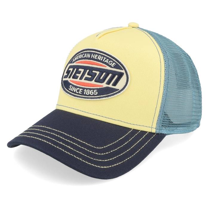 ステットソン Stetson 【 High Speed Light Yellow/Midnight Blue/Navy A-Frame Trucker Men Yellow 】 ハイ Speed スピード トラッカー メンズ yellow 黄色・イエロー|スニケス
