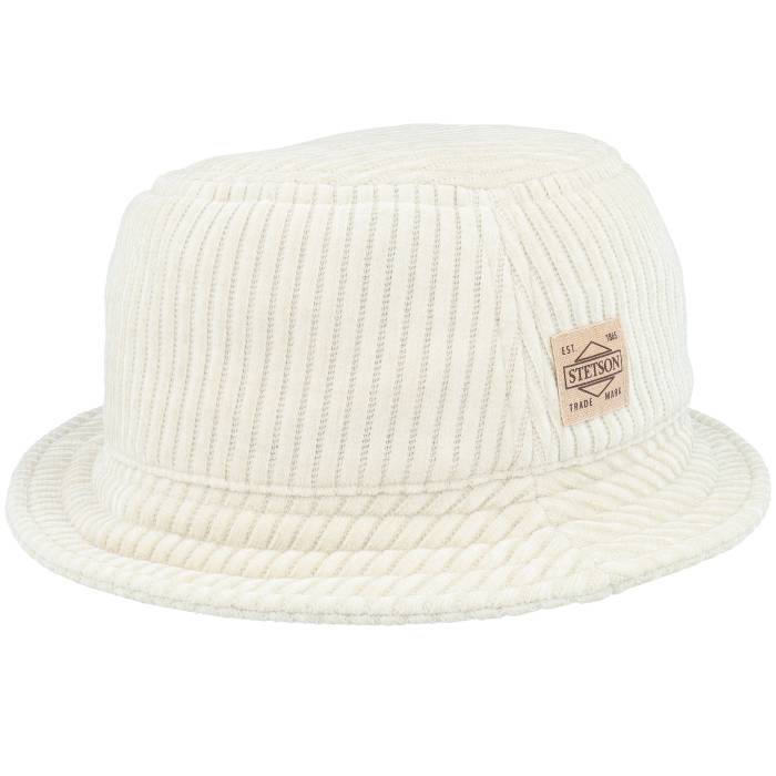ステットソン Stetson 【 Corduroy Jersey Wool White Bucket Men White 】 コーデュロイ ジャージ 白色 ホワイト メンズ 白色 ホワイト|スニケス