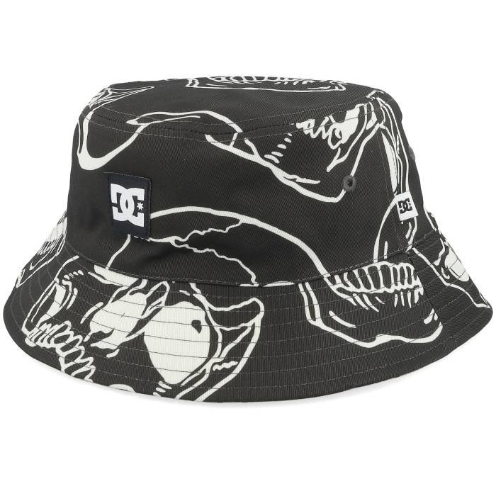 ディーシー Dc 【 Deep End Black Skully Print Bucket Men Black / Beige 】 ディープ 黒いこと 黒いこと メンズ 黒いこと 黒いこと ベージュ