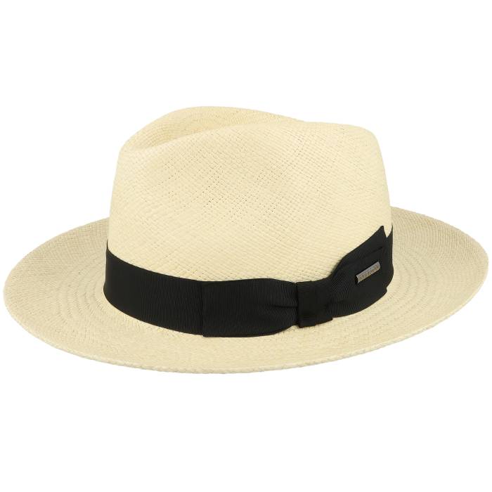 【★百貨店SALE★6/11十二時2時迄】ステットソン Stetson 【 Fedora Panama Natural Straw Hat Men Beige 】 自然的 メンズ ベージュ