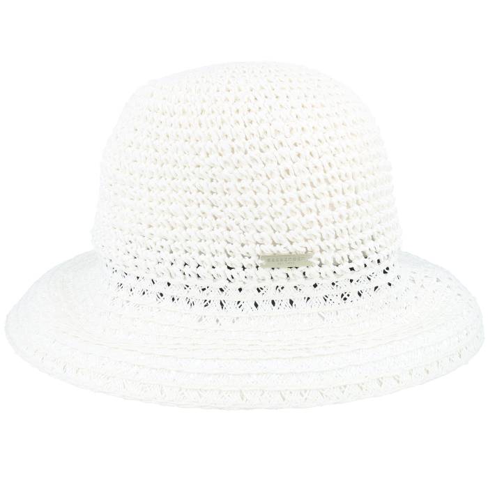 Seeberger 【 Paper Straw Hat White Cloche Women White 】 白いこと 白いこと レディース 白いこと 白いこと