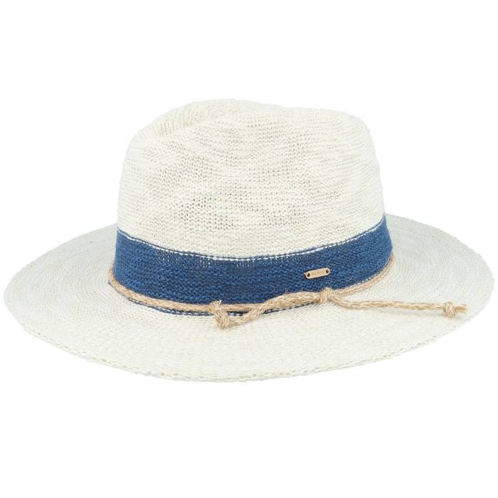 Barts 【 Ponui Hat Blue Fedora Women White 】 青色 ブルー レディース 白色 ホワイト