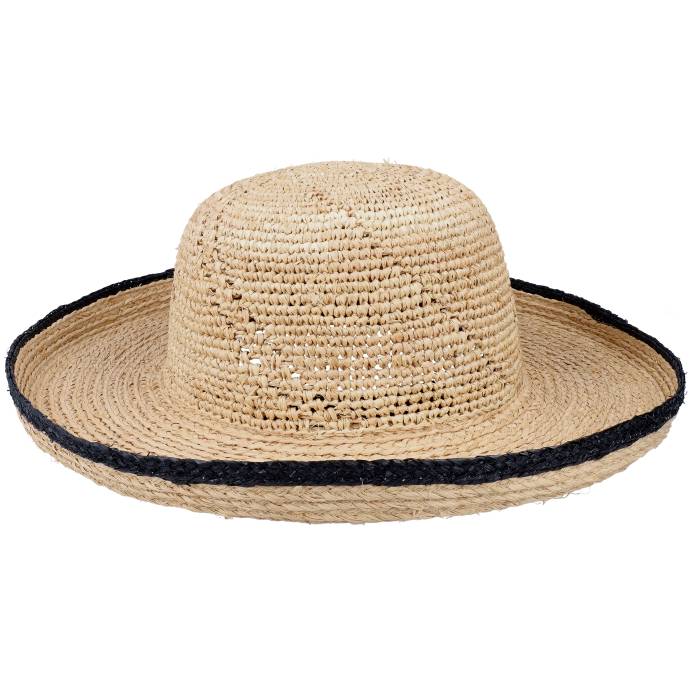 Seeberger 【 Raffia Bolero Crochet And Braid Mix Linen Straw Hat Men Beige 】 メンズ ベージュ|スニケス