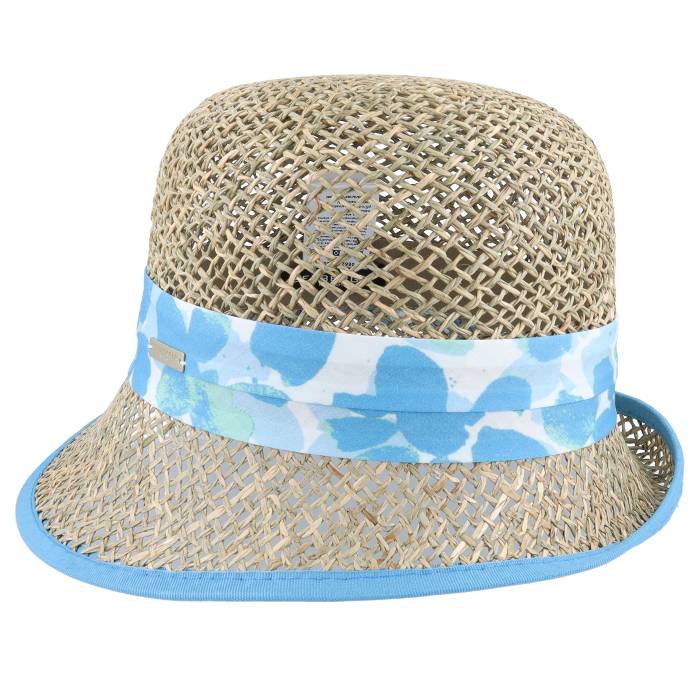 Seeberger 【 Seagras Leaf Print Natural/Light Blue Cloche Women Beige 】 青味 青み レディース ベージュ