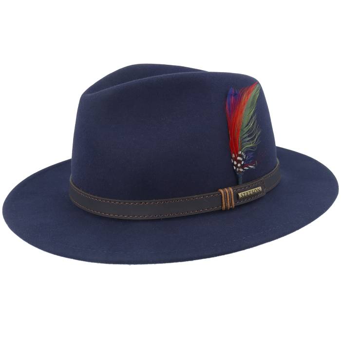 ステットソン Stetson 【 Softfelt Navy Traveller Men Blue 】 紺色 ネイビー メンズ 青色 ブルー｜スニケス 34,125円