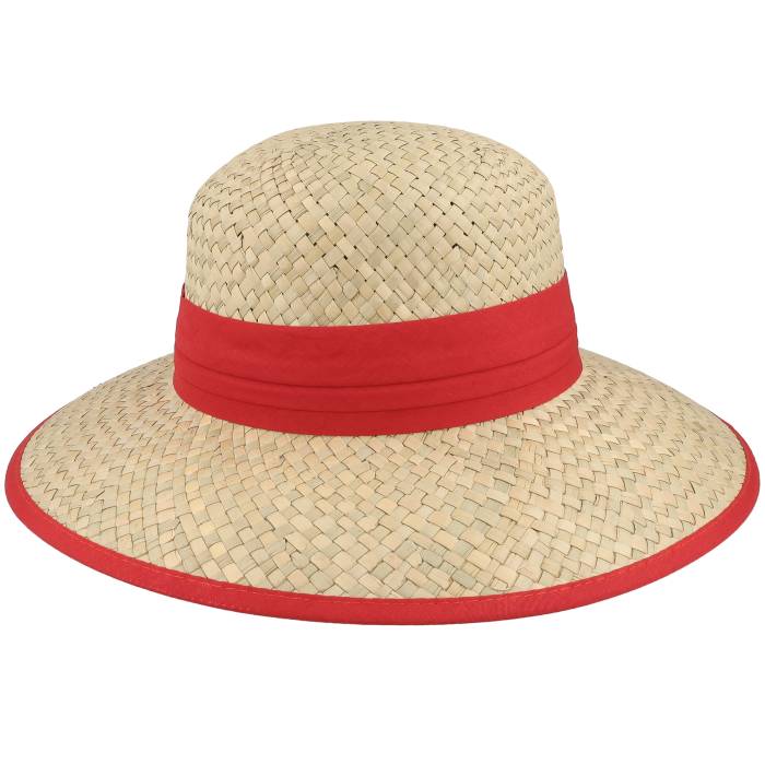 Seeberger 【 Straw Cloche Natural/Wine Red Straw Hat Women Beige 】 Red 赤・赤いこと レディース ベージュ