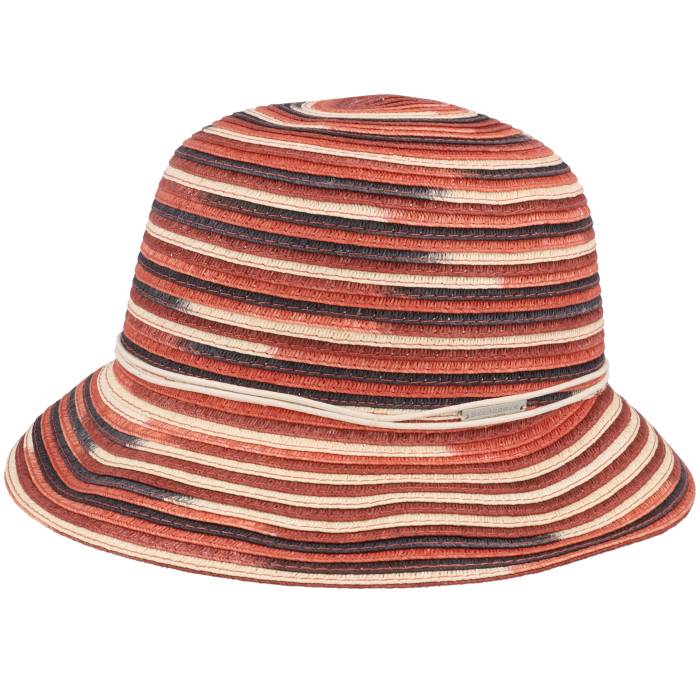 【★百貨店SALE★6/11夜夜中2時迄】Seeberger 【 Turn-Up Swallow Blue-Terracotta Cloche Women Red 】 レディース Red 赤・赤いこと