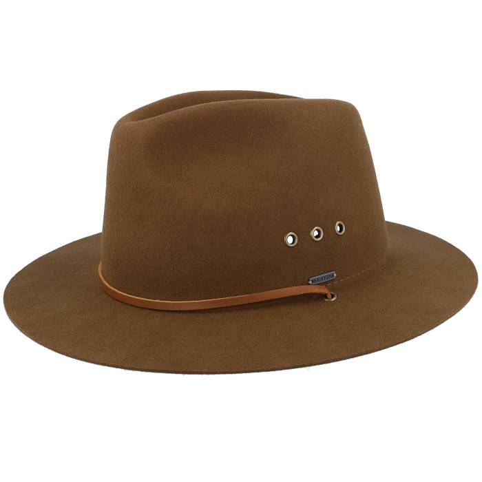 ブリクストン Brixton 【 Wesley Wthr Guard Packable Coffee Fedora Men Brown 】 メンズ 茶色 ブラウン|スニケス