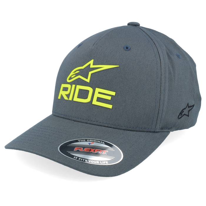 アルパインはやりっ子 Alpinestars 【 Ride Sonic Hat Charcoal/Hi Vis Yellow Flexfit Men Grey 】 yellow 黄味がかった・黄色 メンズ 薄墨色 薄墨色