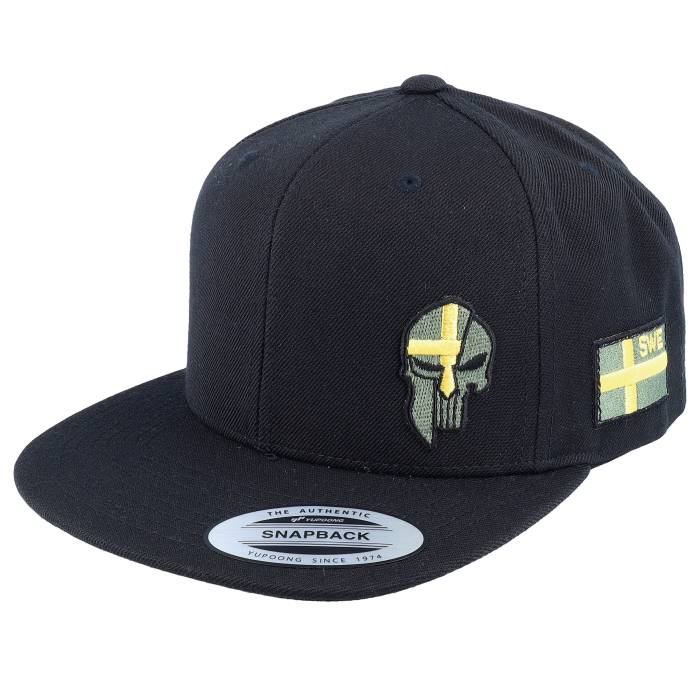 Army Head 【 Sverige Sweden Army Skull Black Snapback Men Black 】 アーミー 黒色 ブラック Snapback スナップバック バッグ メンズ 黒色 ブラック｜スニケス