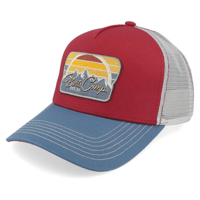 Barts 【 Nelsonsz Cap Dark Red A-Frame Trucker Men Red 】 キャップ 帽子 Red 赤・レッド トラッカー メンズ Red 赤・レッド｜スニケス
