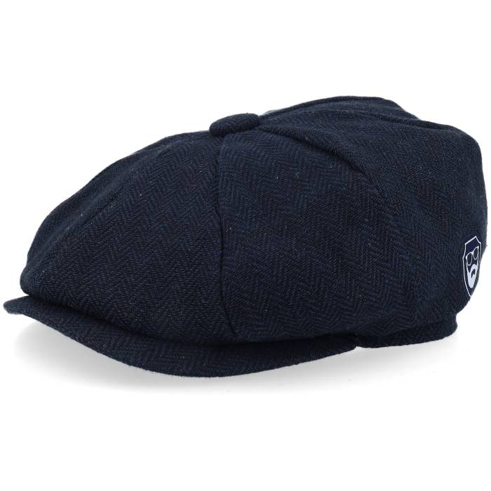 Bearded Man 【 Bm Shield Logo Navy Heritage Bakerboy Flat Cap Men Blue 】 ロゴ 紺色 ネイビー キャップ 帽子 メンズ 青色 ブルー|スニケス