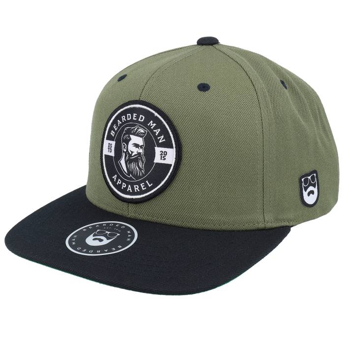 Bearded Man 【 Logo 25 Olive/Black Snapback Men Green 】 ロゴ Snapback スナップバック バッグ メンズ green 緑・グリーン