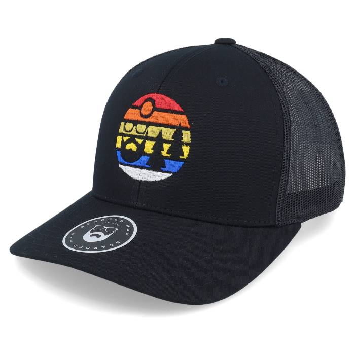 Bearded Man 【 Sunset Logo Black Trucker Men Black 】 ロゴ 黒色 ブラック トラッカー メンズ 黒色 ブラック