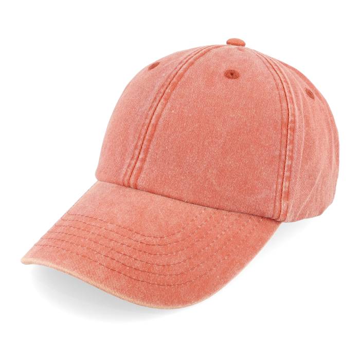 Beechfield 【 Vintage Washed Orange Dad Cap Men Orange 】 vintage ビンテージ・ヴィンテージ orange 橙・オレンジ キャップ 帽子 メンズ orange 橙・オレンジ
