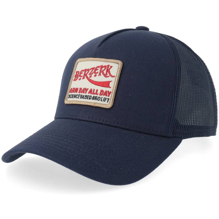Berzerk 【 Arm Day All Day Navy A-Frame Trucker Men Blue 】 紺色 ネイビー トラッカー メンズ 青色 ブルー