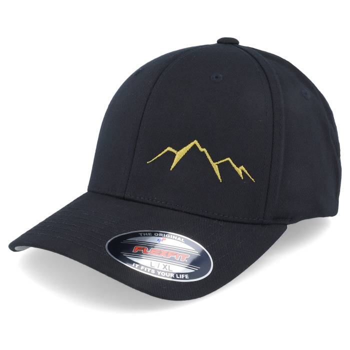 Wild Spirit 【 Small Mountain Gold/Black Flexfit Men Black 】 メンズ 黒色 ブラック|スニケス