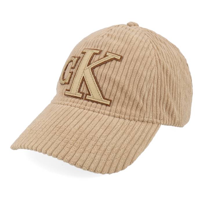 カルバンクライン Calvin Klein 【 Felt Monogram Patch Tigers Eye Dad Cap Men Beige 】 タイガース キャップ 帽子 メンズ ベージュ