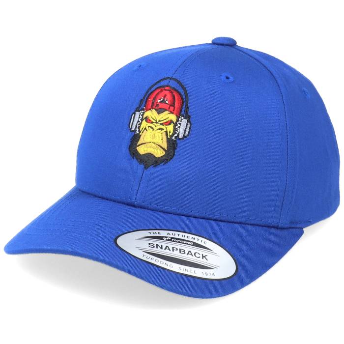 Kiddo Cap 【 Kids Cool Music Monkey Royal Blue Adjustable Kids Blue 】 クール モンキー 青色 ブルー ジュニア キッズ 青色 ブルー|スニケス