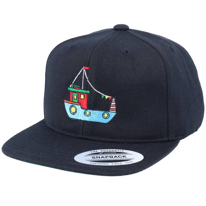 Kiddo Cap 【 Kids Fishing Boat Black Snapback Kids Black 】 黒色 ブラック Snapback スナップバック バッグ ジュニア キッズ 黒色 ブラック