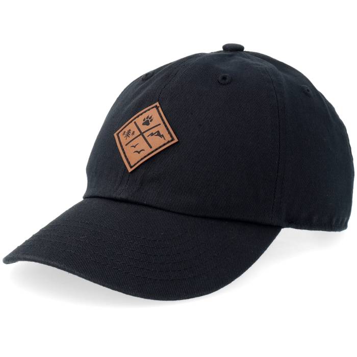 Kiddo Cap 【 Kids Nature & Animal Icons Engraved Black Dad Cap Kids Black 】 黒色 ブラック キャップ 帽子 ジュニア キッズ 黒色 ブラック｜スニケス