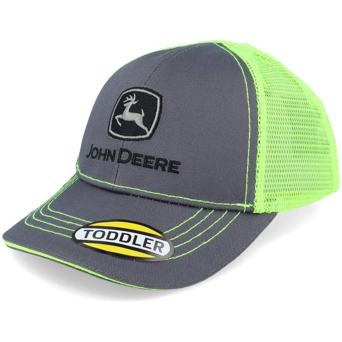 John Deere 【 Kids Toddler Hi Viz Charcoal/Green Trucker Kids Grey 】 ベビー 赤ちゃん用 トラッカー ジュニア キッズ 灰色 グレー|スニケス