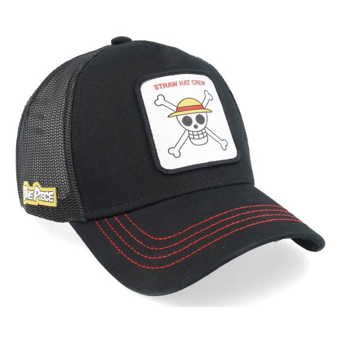 Capslab 【 One Piece Straw Hat Crew Black Trucker Men Black 】 クルー 黒色 ブラック トラッカー メンズ 黒色 ブラック