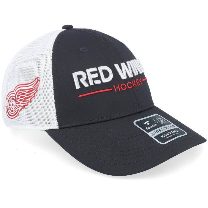 ファナティクス Fanatics 【 Detroit Red Wings Authentic Pro Rink Black/White Trucker Men Black 】 自動車の街 Red 赤・赤いこと オーセンティック 労働者階級 トラッカー メンズ 黒いこと 黒いこと