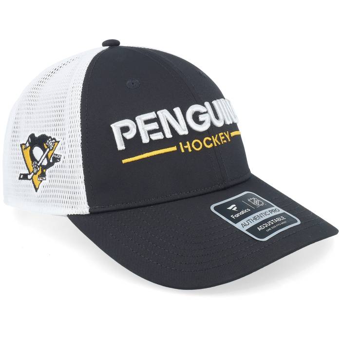 ファナティクス Fanatics 【 Pittsburgh Penguins Authentic Pro Rink Black/White Trucker Men Black 】 ピッツバーグ ペンギンズ オーセンティック 労働者階級 トラッカー メンズ 黒いこと 黒いこと