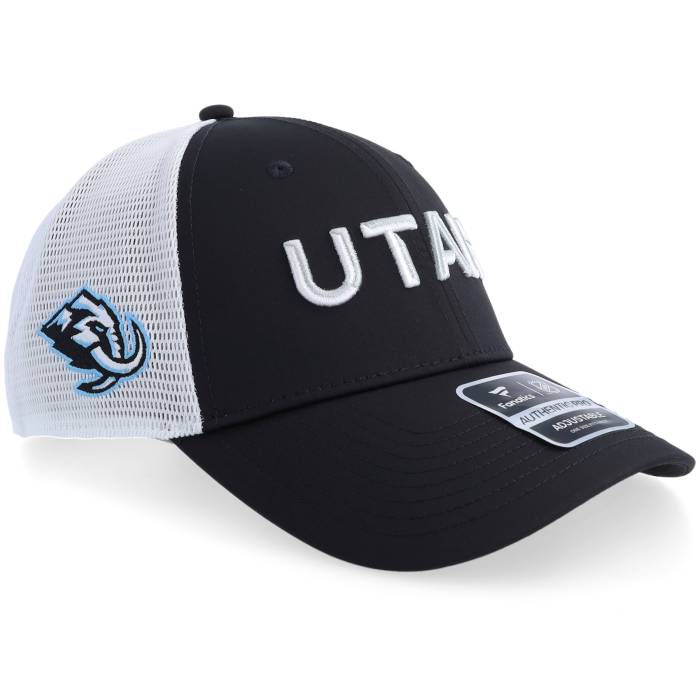 ファナティクス Fanatics 【 Utah Mammoth Auth Pro A Mesh Black/White Trucker Men Black 】 モルモンの州 労働者階級 トラッカー メンズ 黒いこと 黒いこと