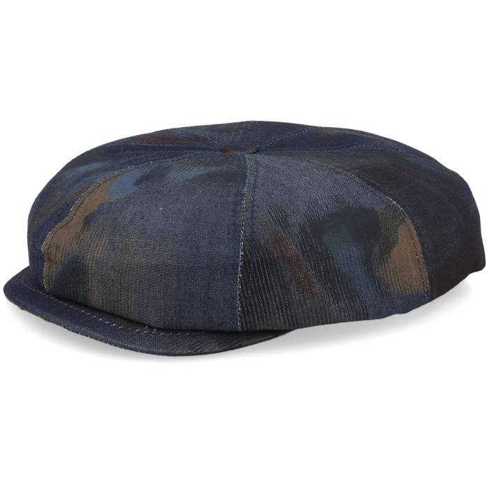 Mjm Hats 【 Blue Line Bagi Cotton Blue Paint Flat Cap Men Blue 】 青色 ブルー キャップ 帽子 メンズ 青色 ブルー|スニケス