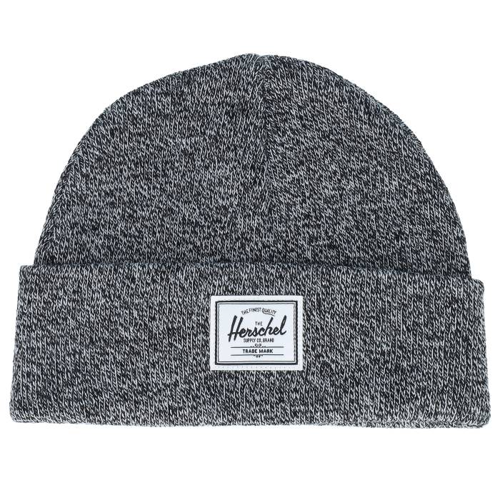 Herschel 【 Elmer Heather Black Short Beanie Men Black 】 heather ヘザー 黒色 ブラック キャップ 帽子 メンズ 黒色 ブラック|スニケス