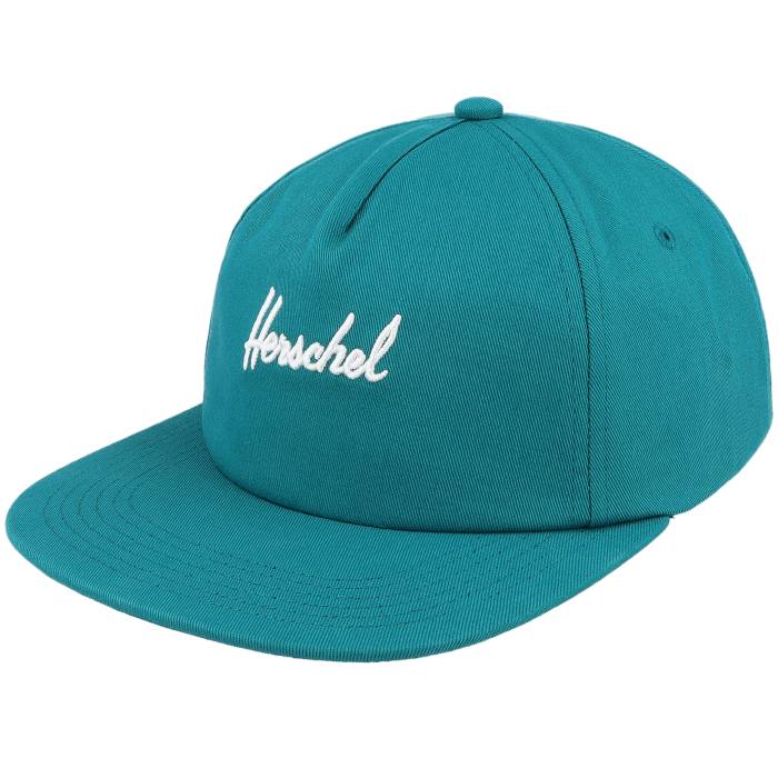 Herschel 【 Scout Embroidery Harbour Blue/Blanc De Blanc Snapback Men Blue 】 案内者 空白文字 Snapback スナップバック 御徒面子 メンズ 青味 青み