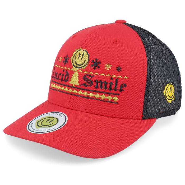 Ho-Ho-Hats 【 Ugly Christmas Logo Red/Black Trucker Men Red 】 クリスマス ロゴ トラッカー メンズ Red 赤・レッド|スニケス