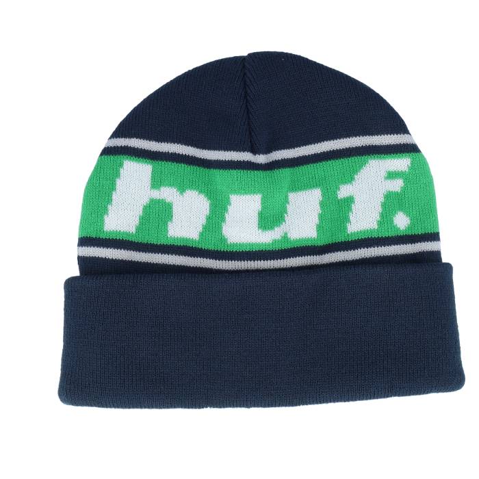 ハフ Huf 【 Continual Beanie Navy Cuff Men Blue 】 旗がしら かぶり笠 紺色 米国海軍 メンズ 青味 青み